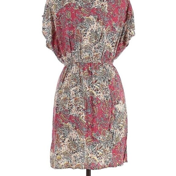 Angie Women Multicolor Paisley Round Neck Knee Length Fit And Flare Dress Size L - Picture 2 of 8